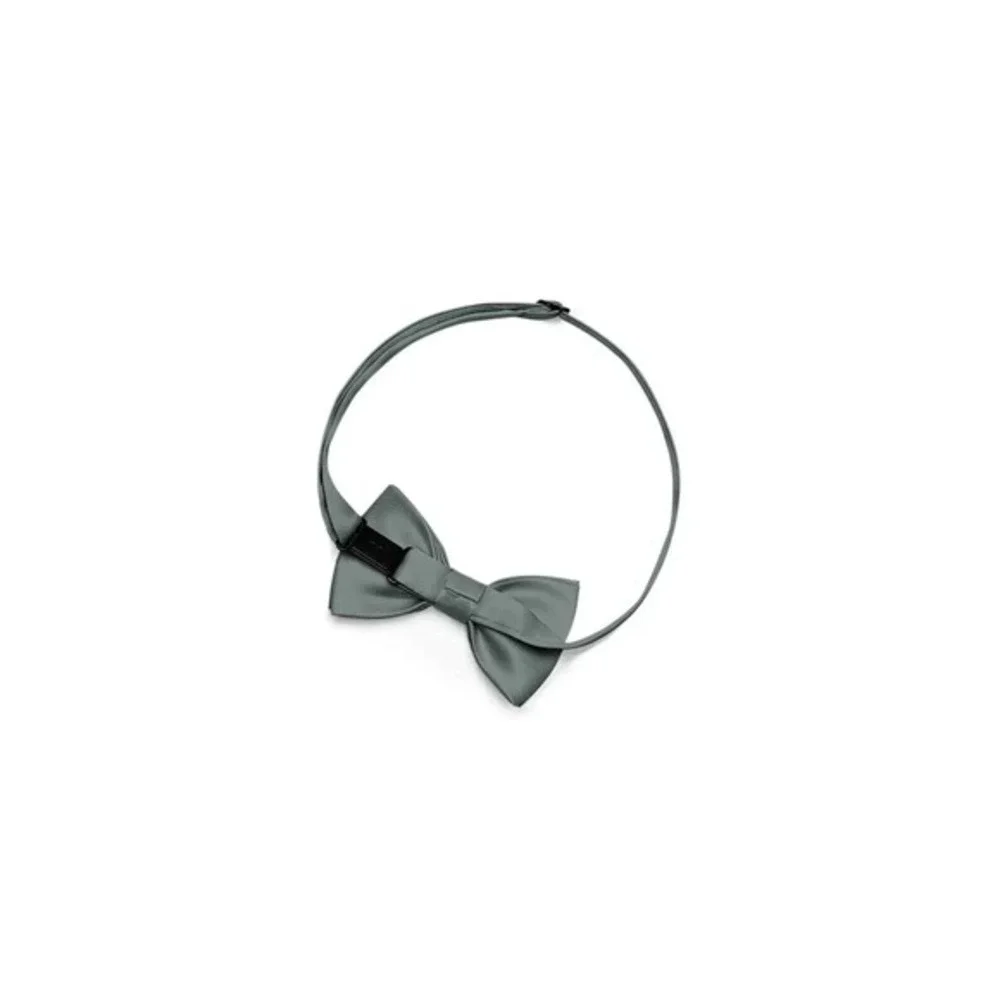 NEW Azazie Boys Matte Satin Pre-Tied Bow Tie Steel Gray‎ Wedding